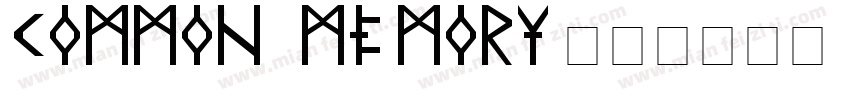 common memory字体转换